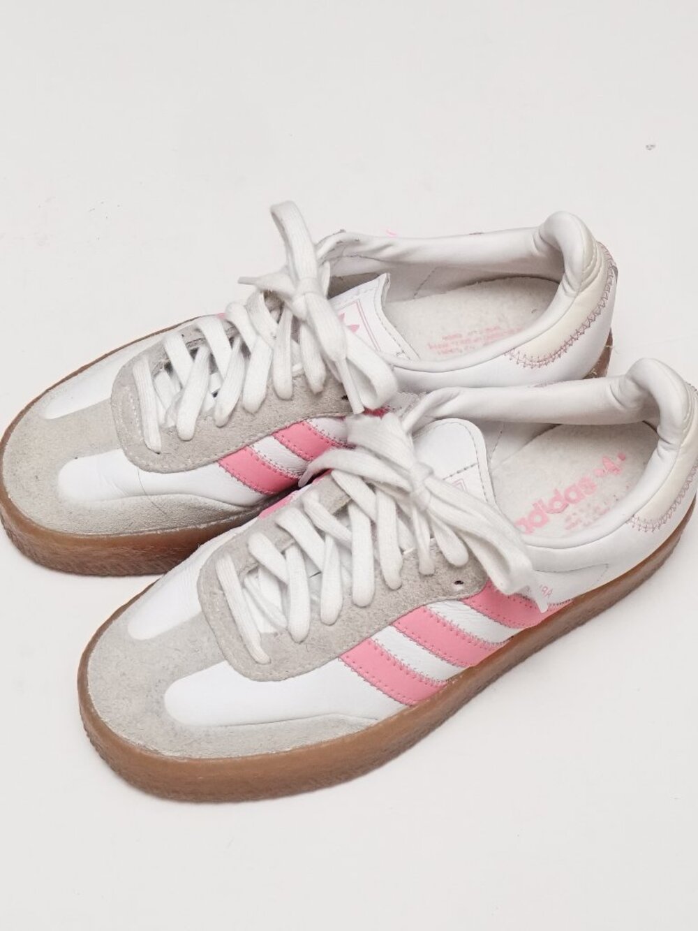 Adidas Samba White Pink Size 5.5 for women